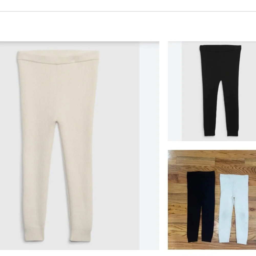 GAP 2 pack Toddler Rib Sweater Leggings black Ivory Toddler 2-3